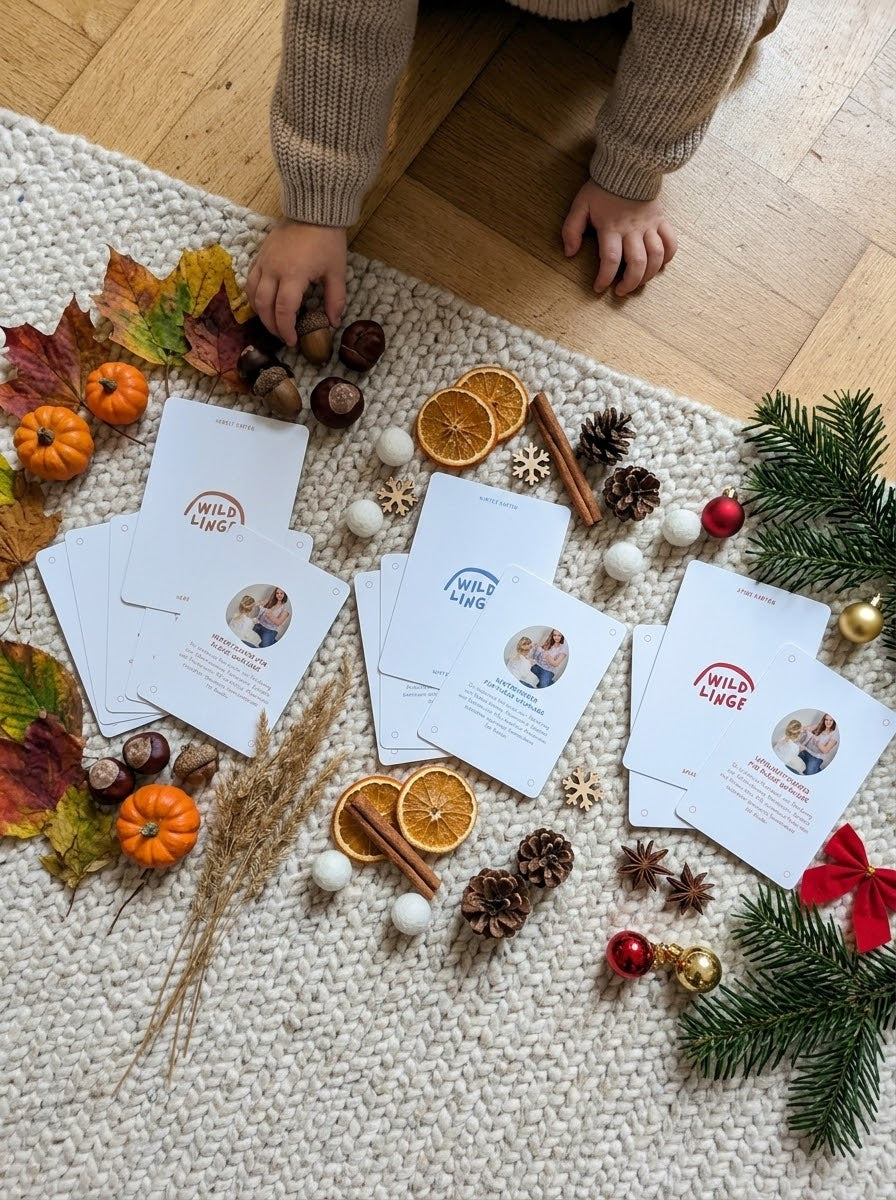 3 x Sensory Play Karten Herbst|Winter|Weihnachten
