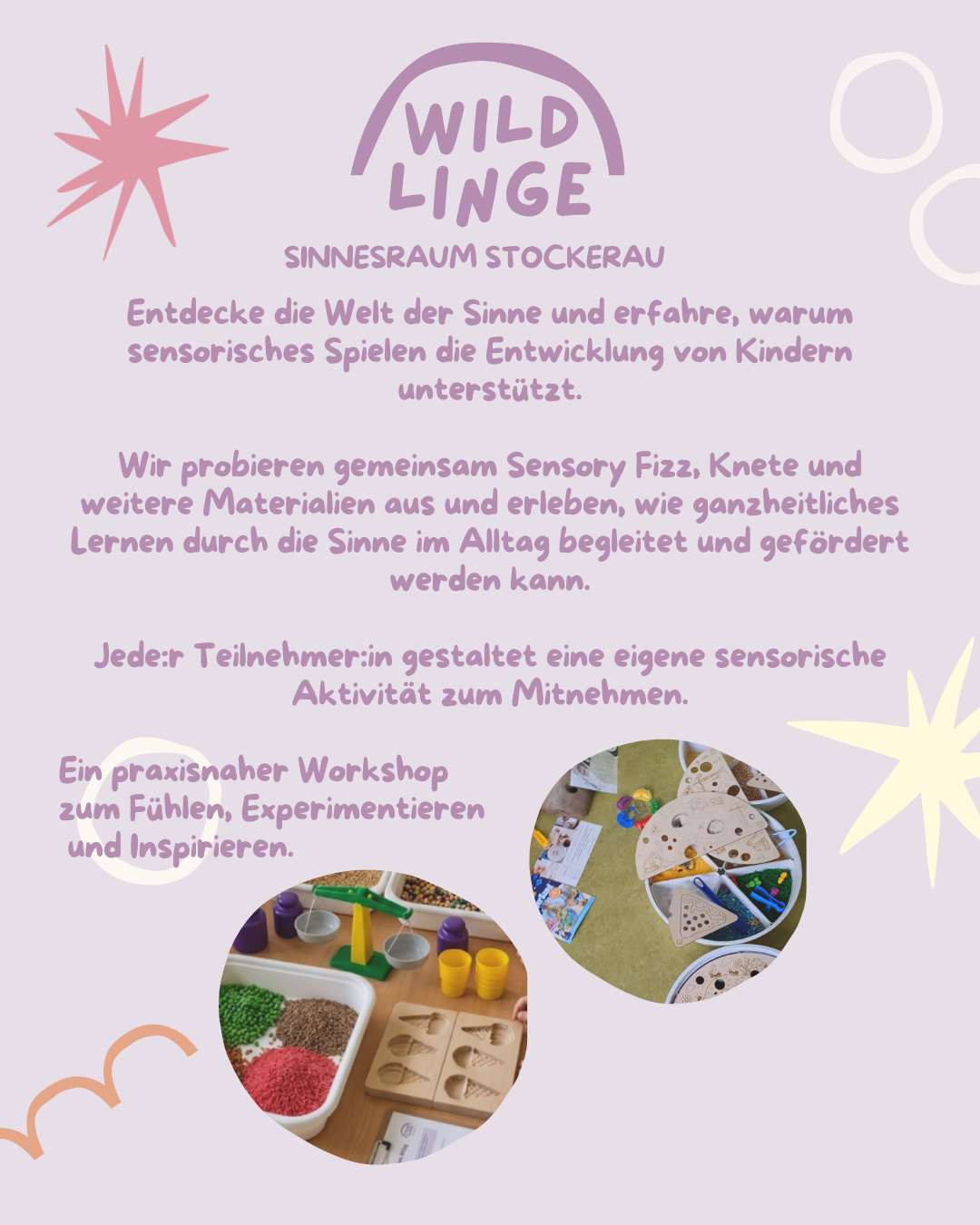 Workshop - 
 Sinnesförderung & Sensory Play im Alltag