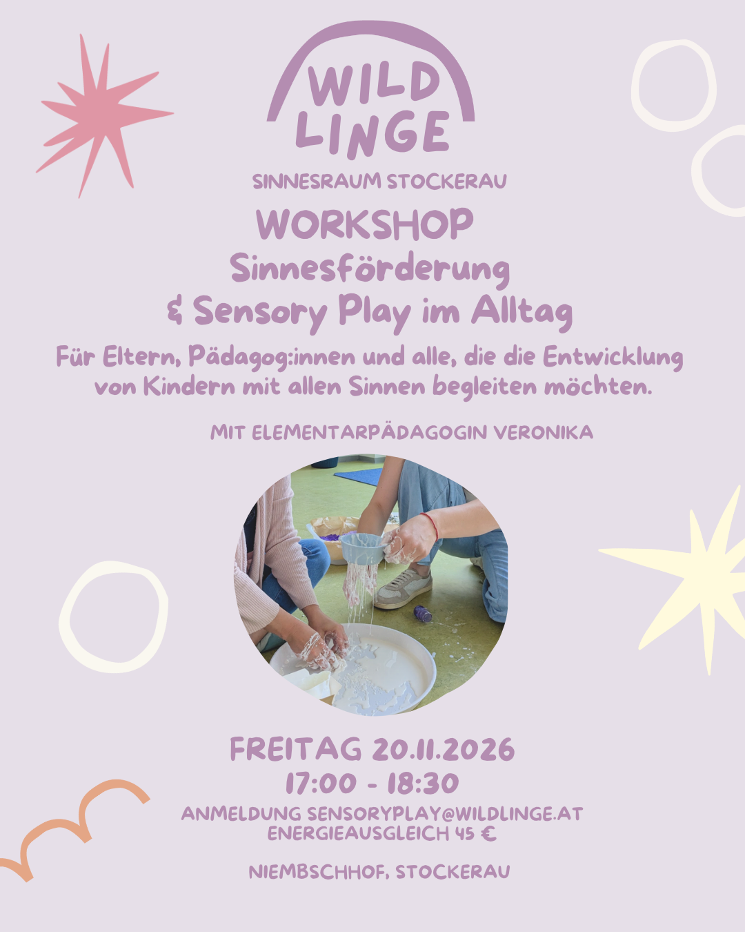 Workshop - 
 Sinnesförderung & Sensory Play im Alltag